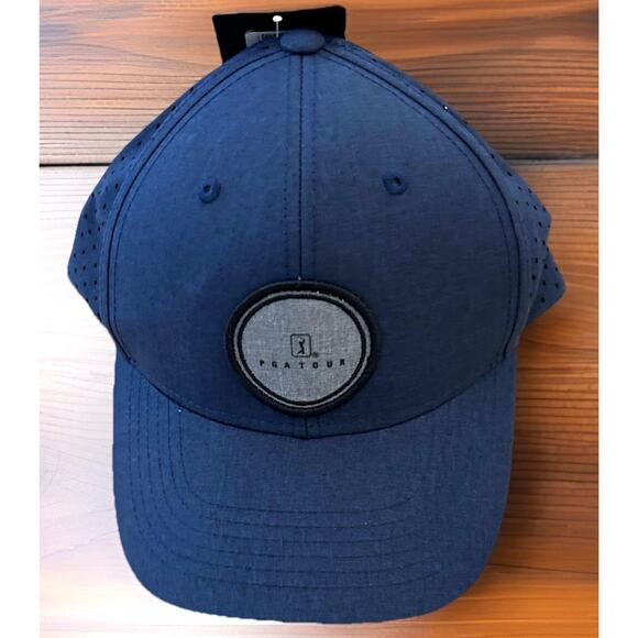 NEW PGA Pro Series Golf Hat Baseball Cap Solid Navy Blue Tour Championships NWT - Picture 8 of 8